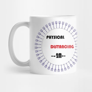 Social distancing keep the distance 2m Mug